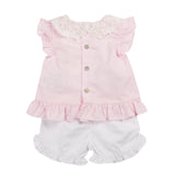 Mintini Girls Pink Top & Shorts Set