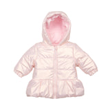 Girls New Season Mintini Padded Pink Coat With Hood