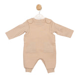 Baby Boy's Mintini Beige Top Dungarees Set