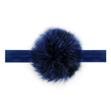 Baby Peacoat Pom Pom Headband - Navy