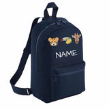 Perfect Little Thing Personalised Kids Safari Backpack - Navy Blue