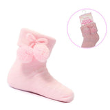 Soft Touch Pom Pom Ankle Socks - Pink