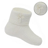 Perfect Little Thing Christening Ankle Socks - Cream