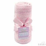 Perfect Little Thing Personalised Soft Touch Cellular Pram Blanket - Pink