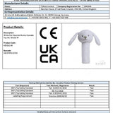 Baby's Soft Touch White Bunny Squeaky Toy