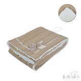 Soft Touch Baby's Beige Chevron Cable Knit Blanket