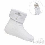 Perfect Little Thing Christening Ankle Socks - Heart White