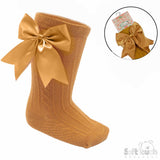 Soft Touch Girls Elegance Mustard Bow Sock