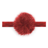 Baby Scarlet Pom Pom Headband - Red