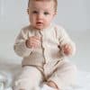 Dandelion Scallop edge knitted Onesie - Beige