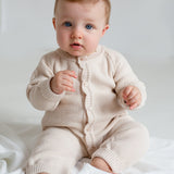 Dandelion Scallop edge knitted Onesie - Beige