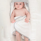 Peter Rabbit Baby Hooded Dimple Towel - Grey