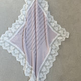 Luxury Handmade Lilac Lace Muslin Square – Baby Burp Cloth UK