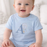 Personalised Blue Hot Air Balloon Initial Top