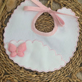 Personalised Butterfly Scalloped Baby Bib