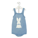 Dandelion Knitted Bunny Dungaree - Blue Bow