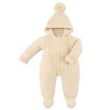 Dandelion Hooded Knitted Pramsuit - Beige