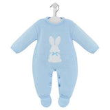 Dandelion Baby Boys Blue Knitted Bunny Romper