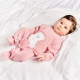 Dandelion Teddy Bear Knitted Onesie - Pink