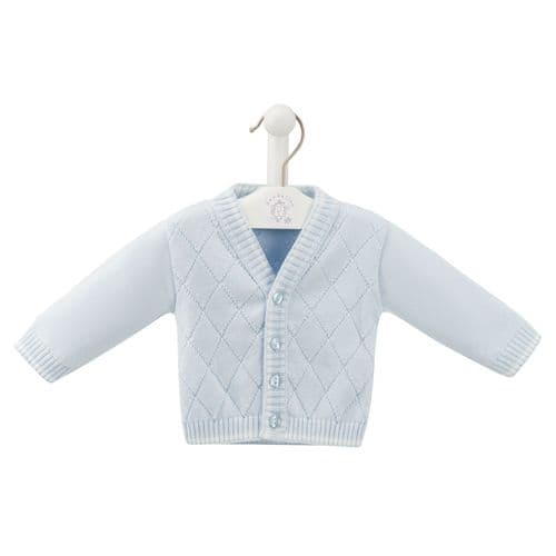 Dandelion Boys Diamond Knitted Cardigan - Blue