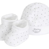 Dandelion Tiny Baby Bear Hat And Booties - White