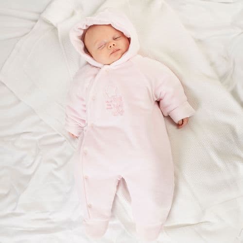 Dandelion Foxy Velour Pram Suit - Pink