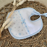 Perfect Little Thing Star Print Bib - Blue