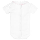 Babidu Girls Ruffle Collar Short Sleeve Bodysuit