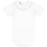 Babidu Girls Ruffle Collar Short Sleeve Bodysuit