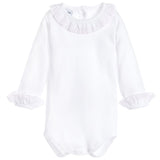 Babidu Girls Ruffle Collar Long Sleeve Bodysuit