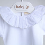 BabyGI Body Vest With Grey Detail Short Sleeves