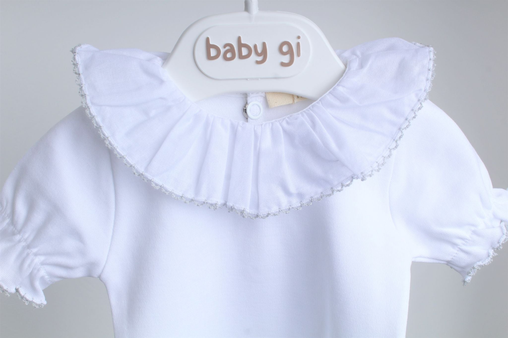 BabyGI Body Vest With Grey Detail Short Sleeves