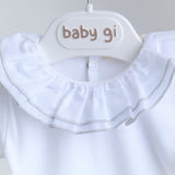 BabyGI Ruffled Body Vest With Grey Detail