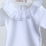 BabyGI Ruffled Body Vest With Grey Detail