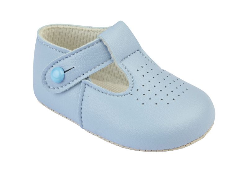 Baypods T-Bar Pram Shoe Soft Sole - Blue