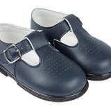 Baypods Boys Navy Blue T-Bar Hard Sole Shoes