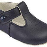 Baypods Navy Blue T-Bar Soft Pram Shoes