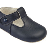 Baypods Navy Blue T-Bar Soft Pram Shoes