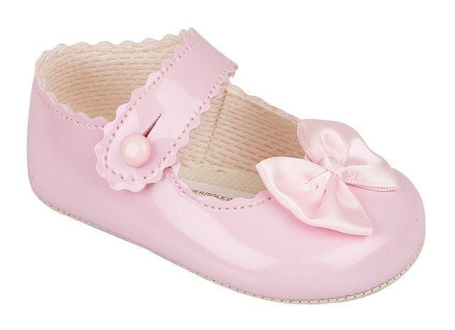 Baypods Baby Girls Pink Bow Pre-Walker Shoes