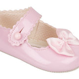 Baypods Baby Girls Pink Bow Pre-Walker Shoes