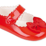 Baypods Baby Girls Red Bow Pre-Walker Shoes