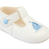 Baypods Boys White Sailor Pre Walker Shoes