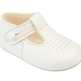 Baypods T-Bar White Soft Pram Shoes