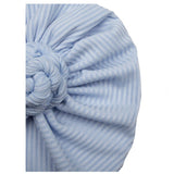 Caramelo Kids Girls Ribbed Knot Turban - Sky Blue