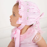 Caramelo Kids Hand Smocked Pink Bonnet