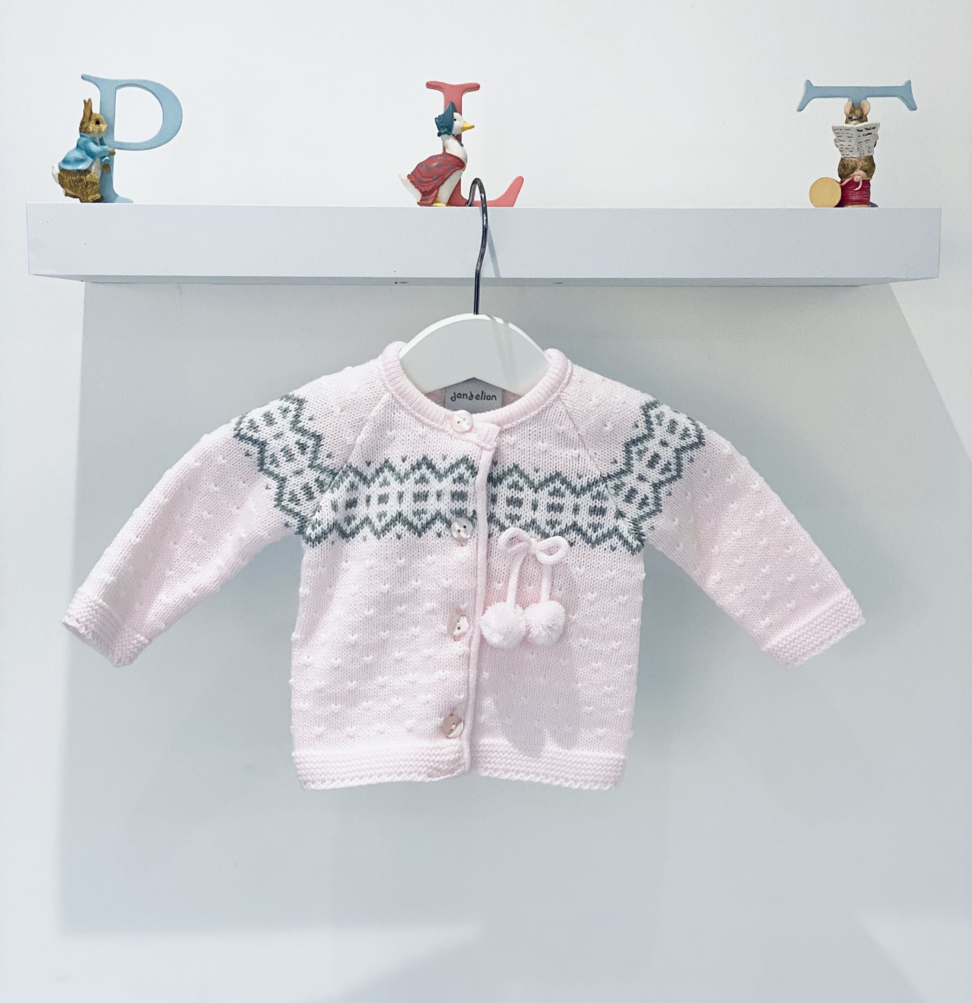 Dandelion Baby Dandelion Checked Cardigan - Pink