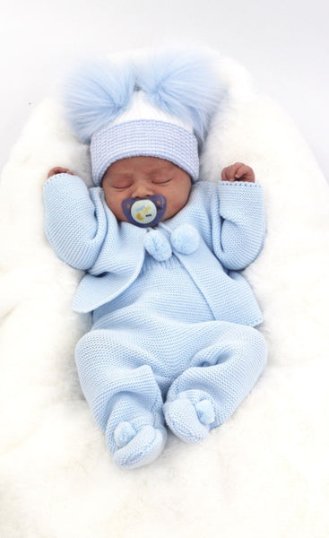 Baby Boys Pom Pom Suit Piece Set Blue – Perfect Little Thing