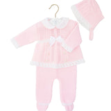 Dandelion Girls Pearls & Bow Knitted 3 Piece