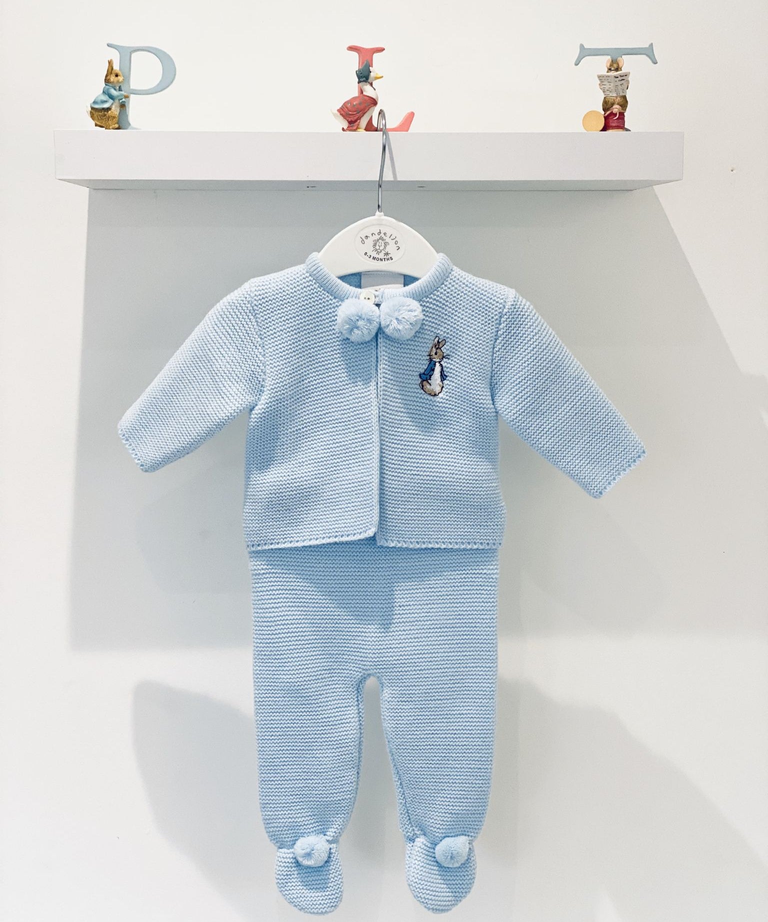 Peter Rabbit Pom Pom Suit - Blue