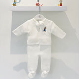 Peter Rabbit Pom Pom Suit - White